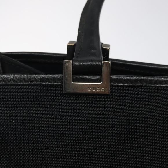 GUCCI Jackie Hand Bag Nylon Black Silver 002 1065 Auth...